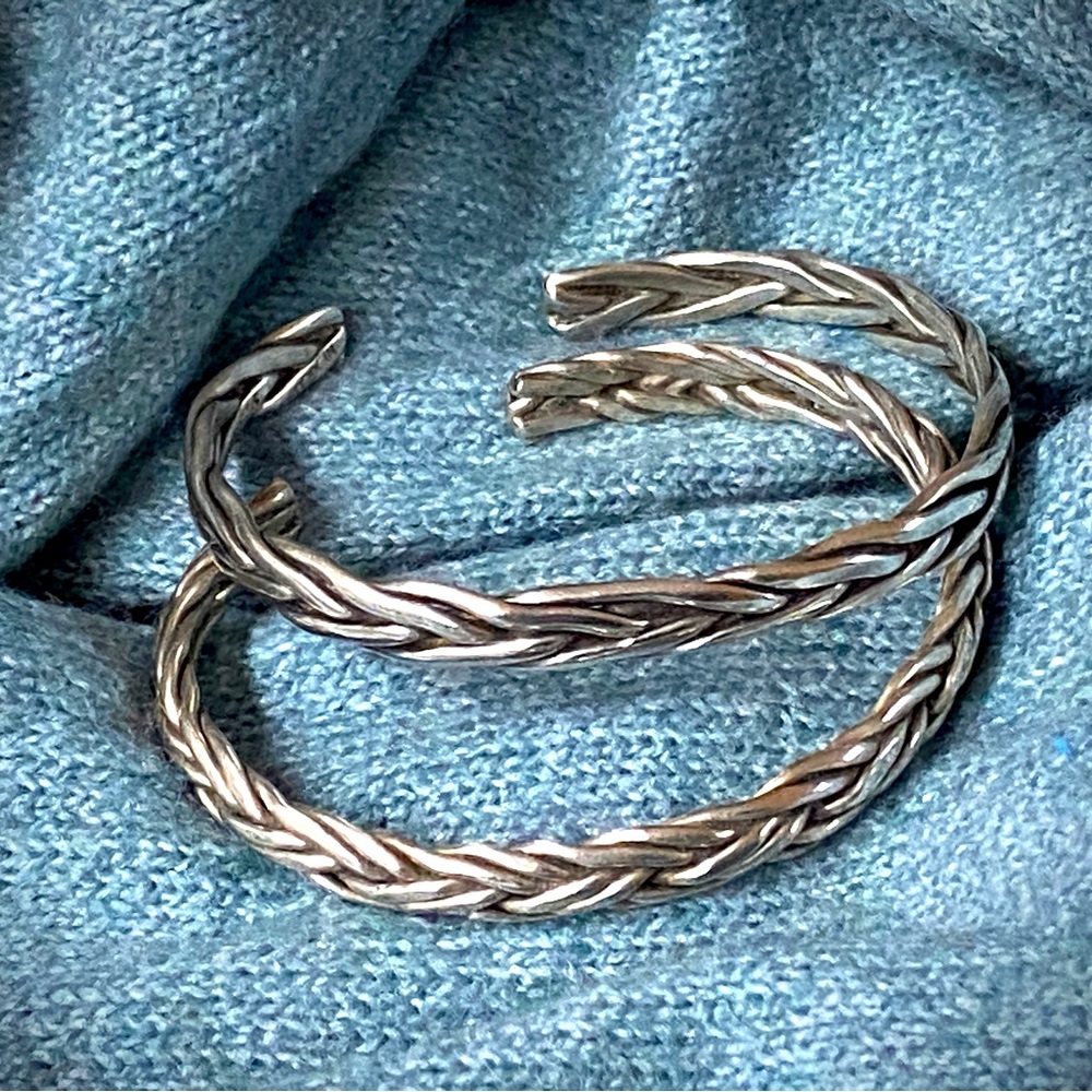 Two artist made sterling bracelets 0P